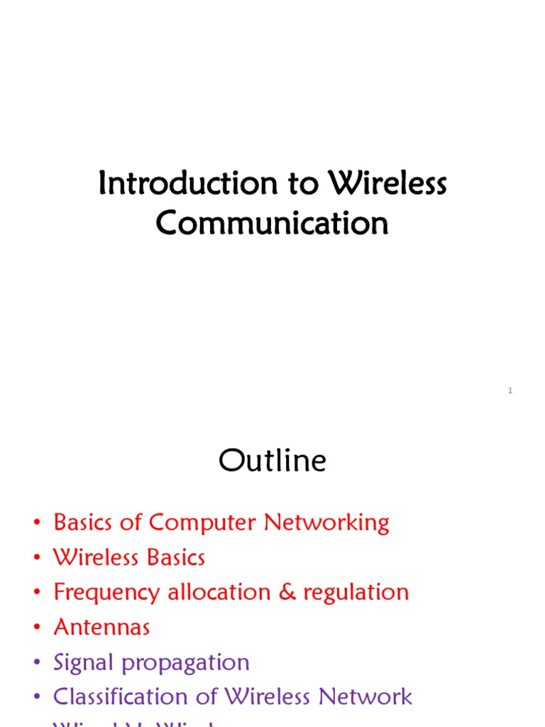 Understanding Wireless Communication Basics | PDF | Antenna (Radio ...