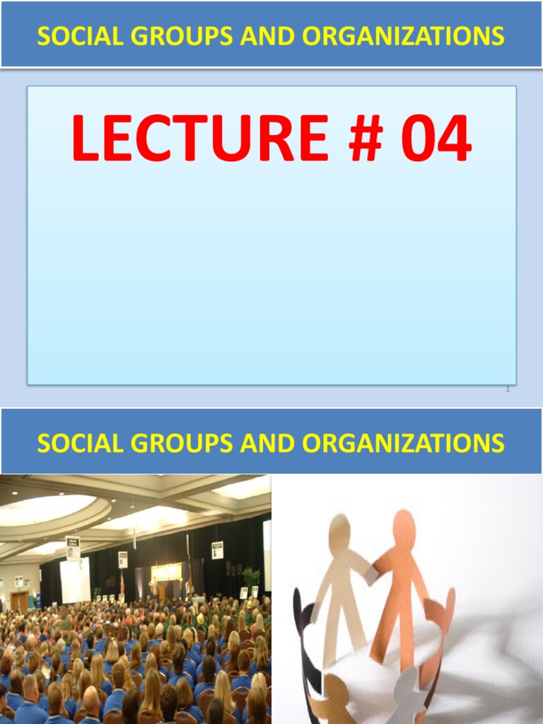 5 Social Groups Organizations Lecture A 01122022 030022pm PDF