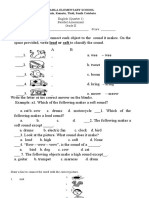 English Summative Assessment-Grade 2