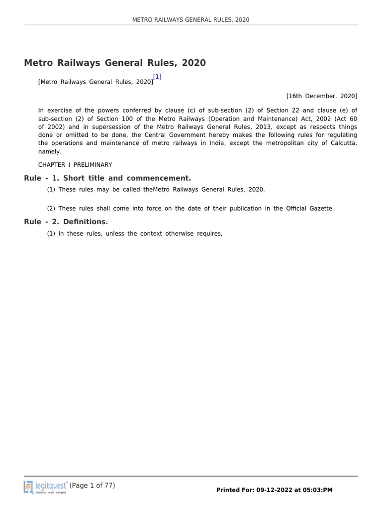 metro-railways-general-rules-2020-pdf-transport-infrastructure
