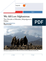 We All Lost Afghanistan Foreign Affairs