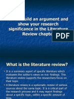 1 - Building An Argument in Lit Review - Amira - V1