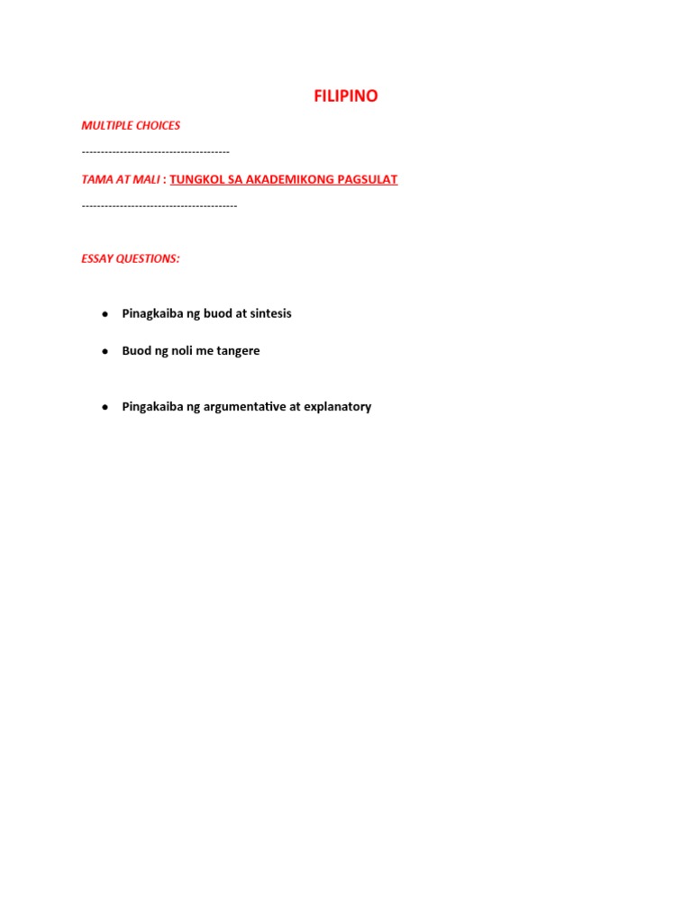 Possible Coverage For Fil and Eapp Midterms | PDF | Autopsy | Science