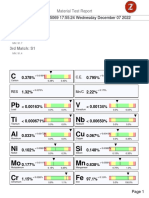 Material Test Report Gear Steel Analysis