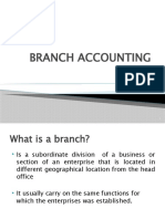 Branch Accounting Lecture... 1 1