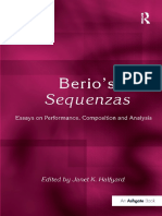 Berios Sequenzas Essays On Performance, Composition and Analysis (Janet K. Halfyard (Editor) )
