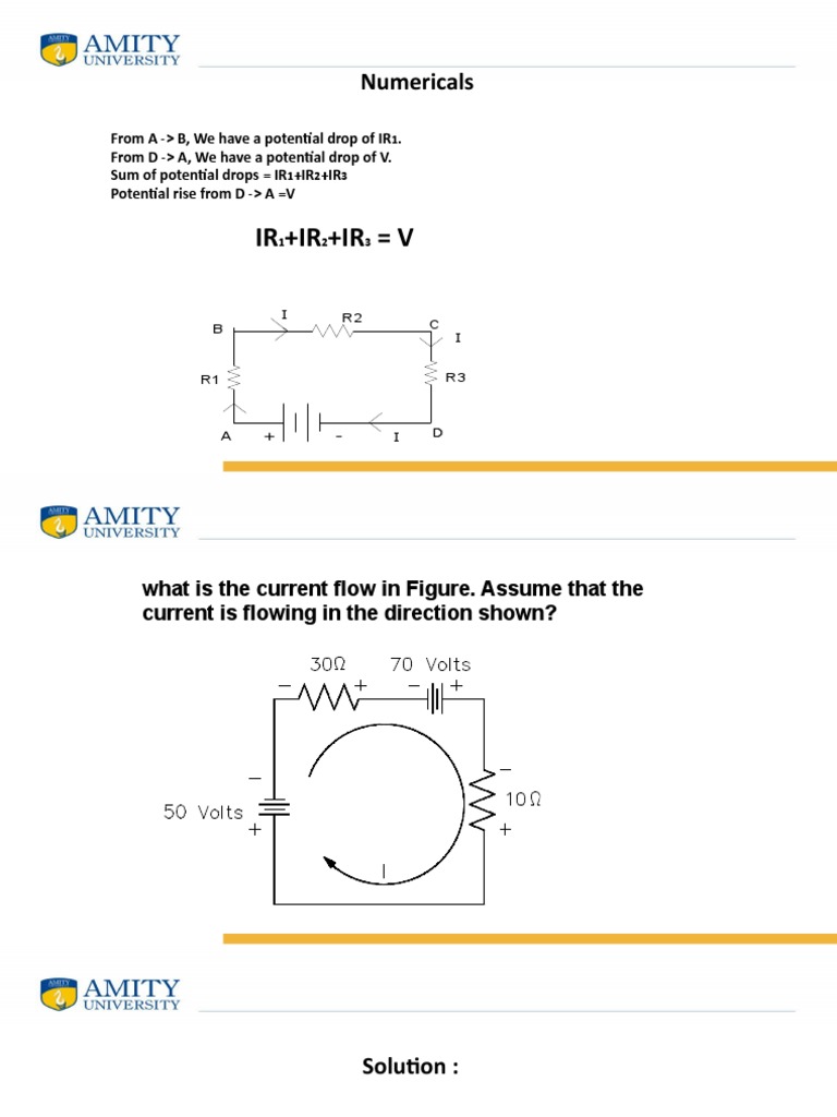 KCL and KVL Example Problem Solutions | PDF | Science & Mathematics