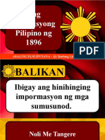 (AP 6 Week 3) - Ang Rebolusyong Pilipino NG 1896