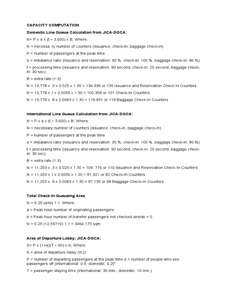 Airport Capacity Calculation Overview | PDF | Aviation | Transport