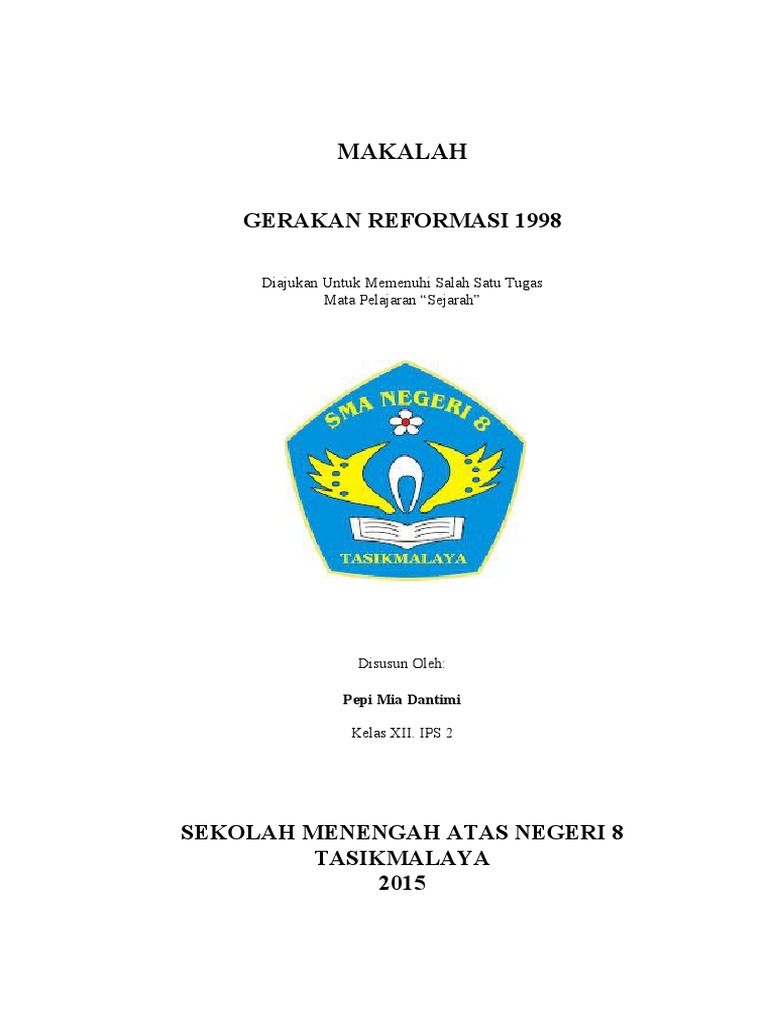Makalah gerakan reformasi 1998 pdf