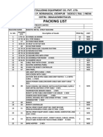 TDK Packing List