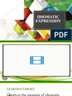 Idiomatic Expression