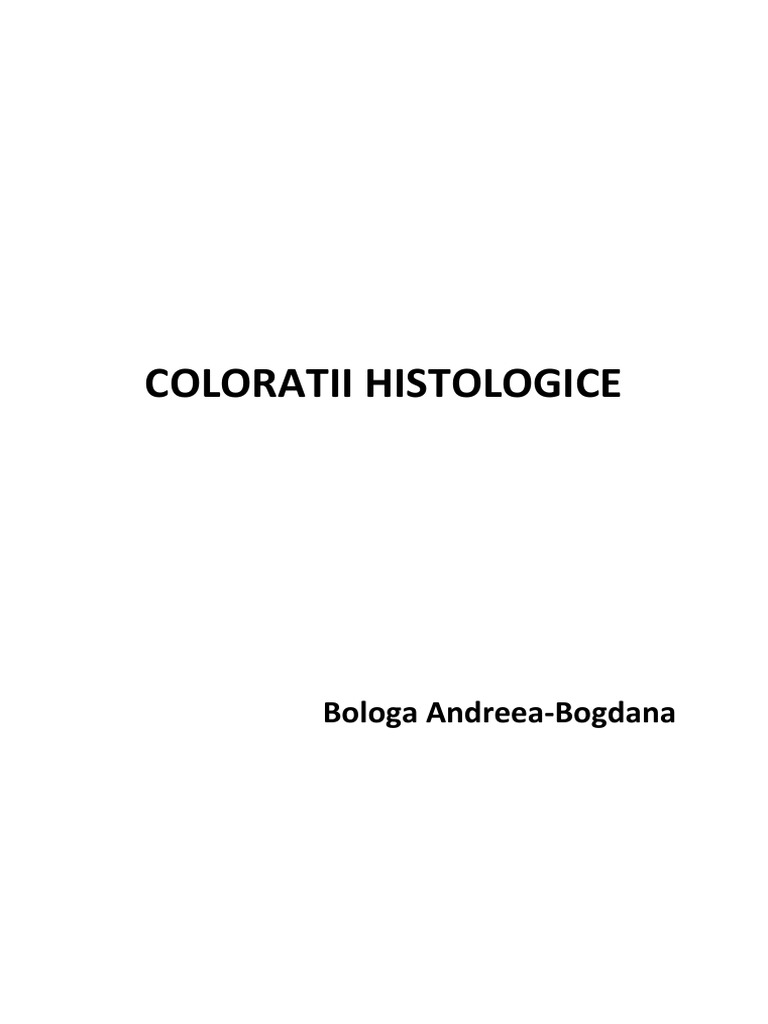 Coloratii Histologice PDF