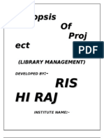 Synopsis of Proj Ect