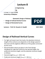 Design of Railroad Horizontal Vertical Curves