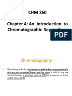 CHM 260 Introduction to Chromatographic Separations