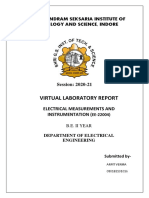 Virtual Laboratory Report: Shri Govindram Seksaria Institute of Technology and Science, Indore