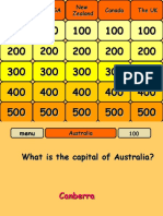 English Speaking Countries Jeopardy