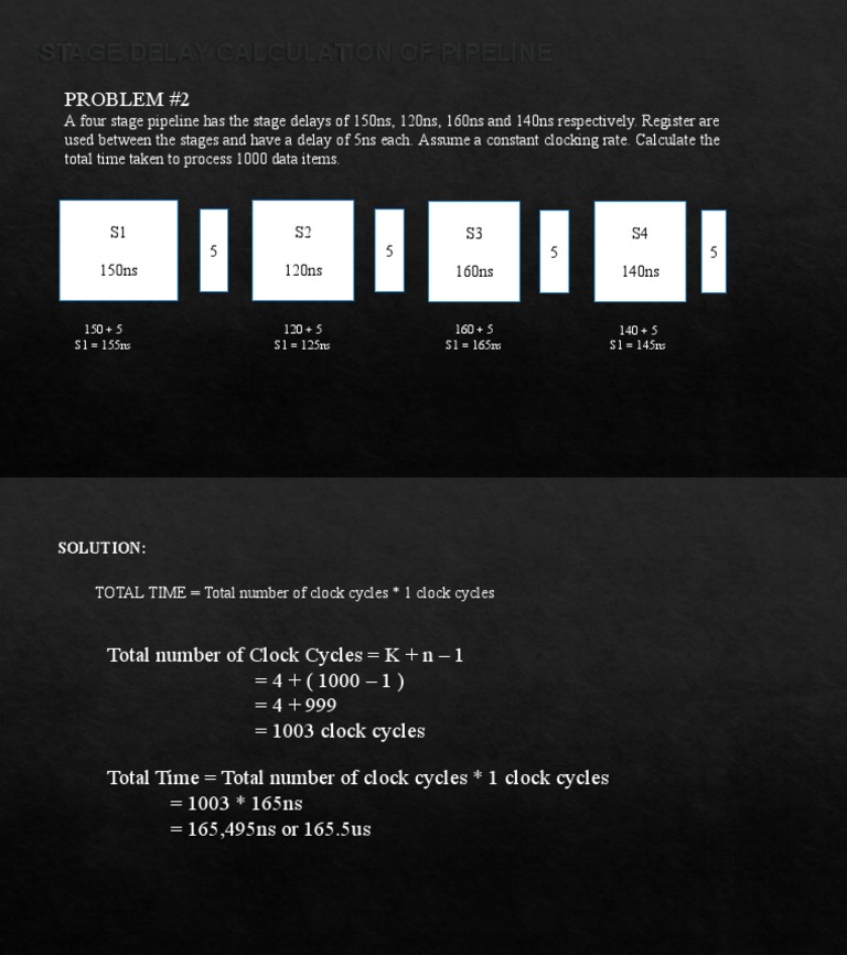Stage Delay Calculation of Pipeline | PDF