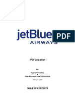 JetBlue Airways IPO Valuation