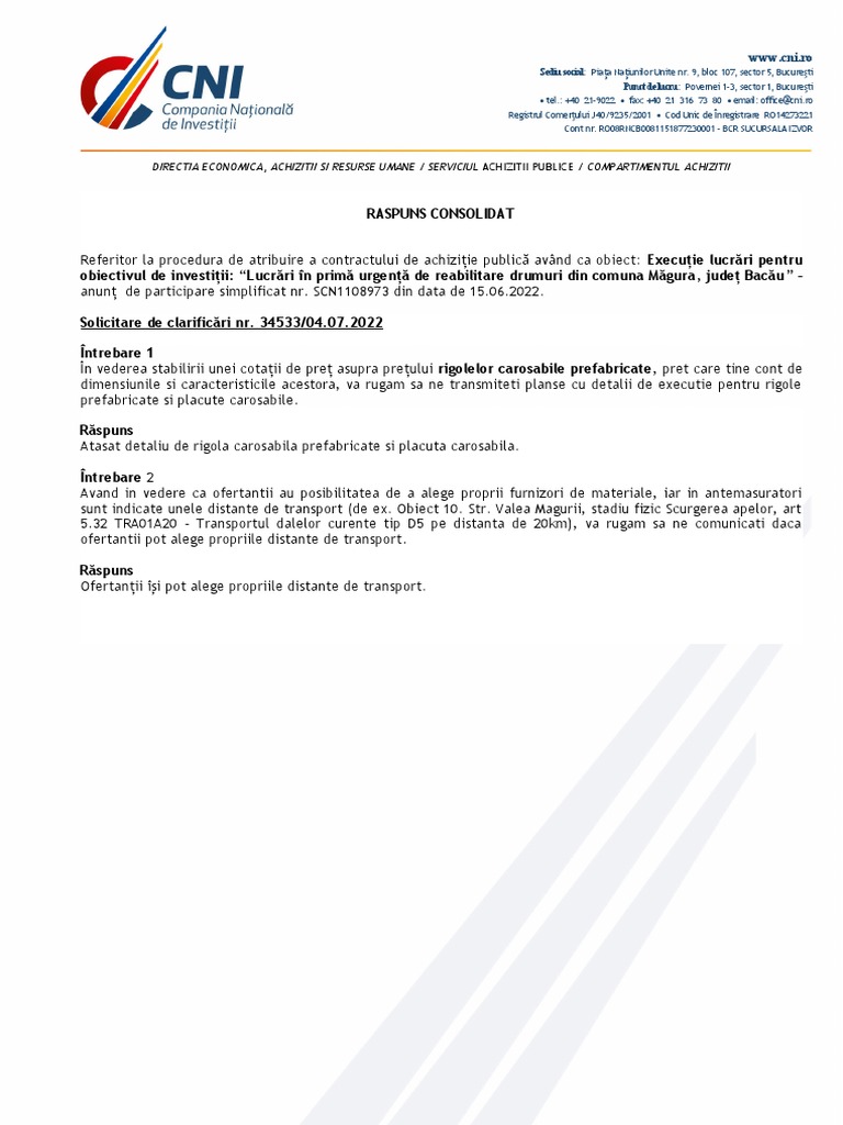 Raspuns Consolidat | PDF