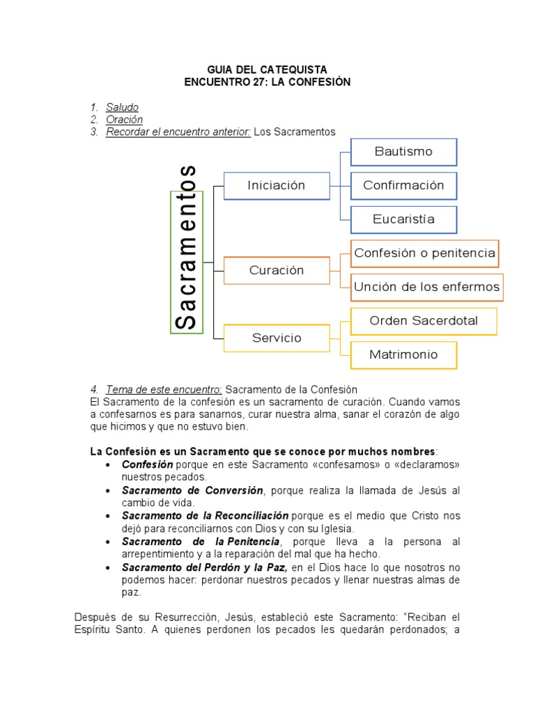 Guia Catequista Sacramento de La Confesión | Descargar gratis PDF ...