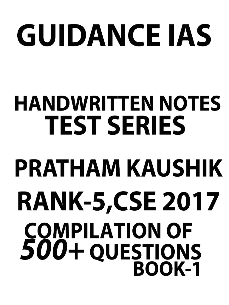 500Question Test Series Book 1 Final PDF