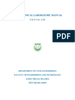 Geotechnical Laboratory Experiments Manual