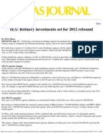 IEA 2012 Refining Forecast