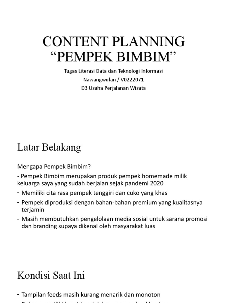 Content planning pdf karier perkembangan bisnis