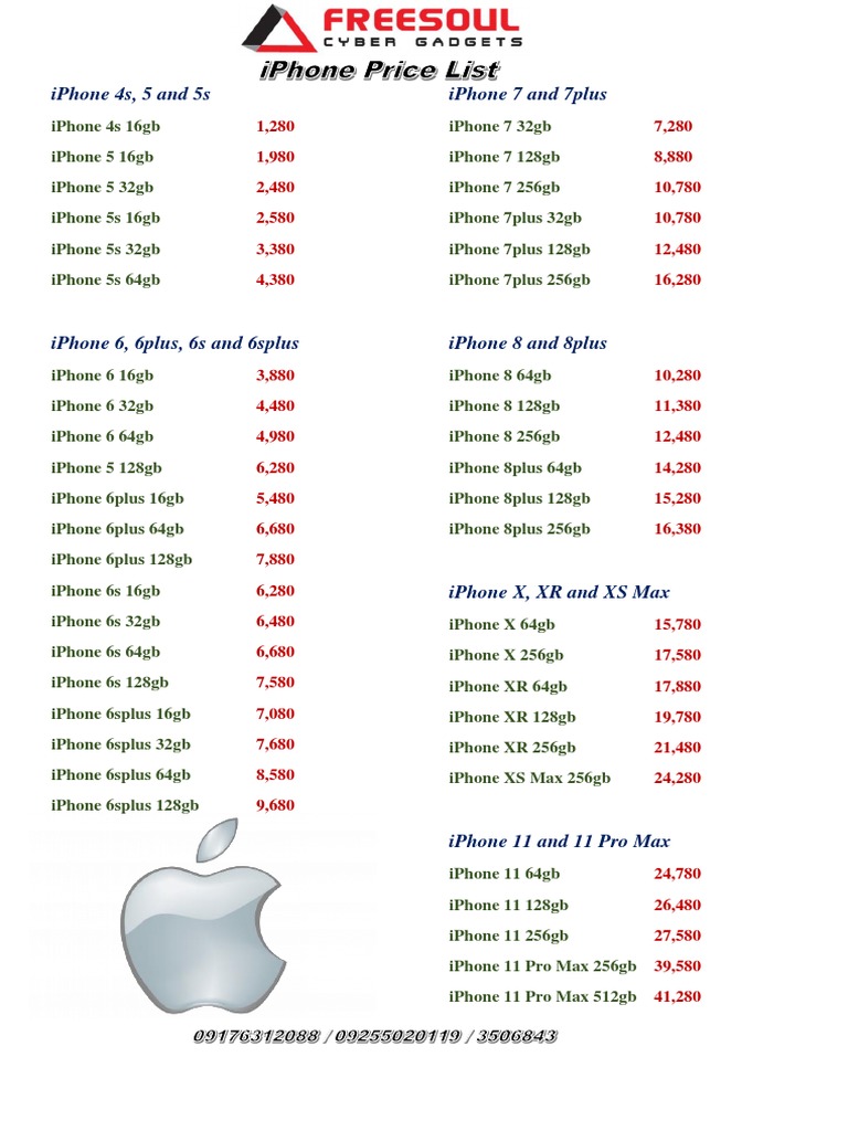 Freesoul Iphone Pricelist 2022 | PDF