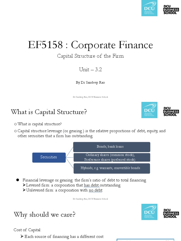 Understanding Capital Structure in Finance | PDF | Capital Structure ...