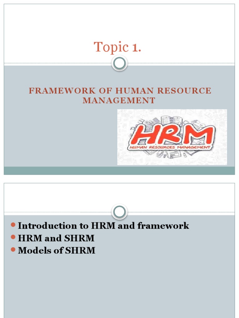 HRM Topic 1 | PDF | Human Resource Management | Human Resources