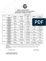 Jadual Intensif - Minggu 19 2022