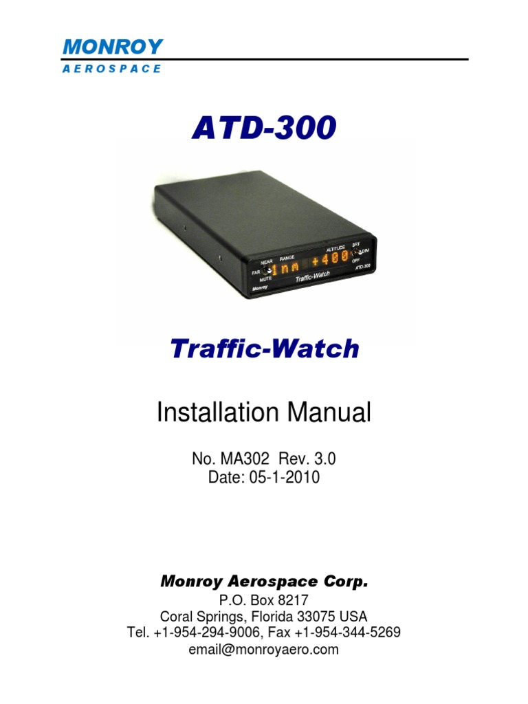 ATD300+ Installation ManualPortable PDF Transponder (Aeronautics