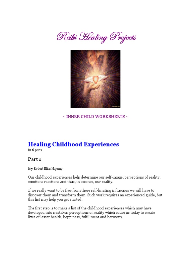 Inner Child Worksheets PDF