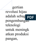 Pengertian Revolusi Hijau