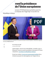 La Suède Prend La Présidence Tournante de L'union Européenne - Le Parisien