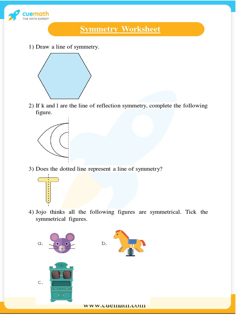Symmetry Worksheet 3 2 4 | PDF