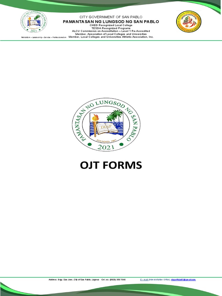 Ojt Forms | PDF | Cognition