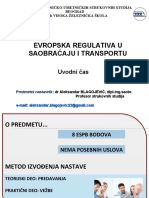 UVODNI ČAS - Evropska Regulativa U Saobraćaju I Transportu-AB - Predavanja