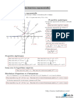 Résumer Fonction Exponentielle