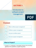 Lecture 1 - Introduction To Software Project Management