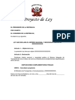 Proyecto de Ley - Declaracion de Interes Nacional