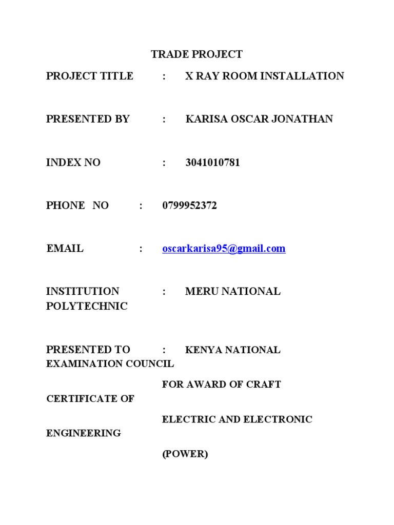 Installation of Electrical Systems in an X-Ray Medical Facility: A Case