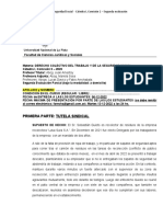 Derecho Colectivo y Seguridad Social - Evaluación