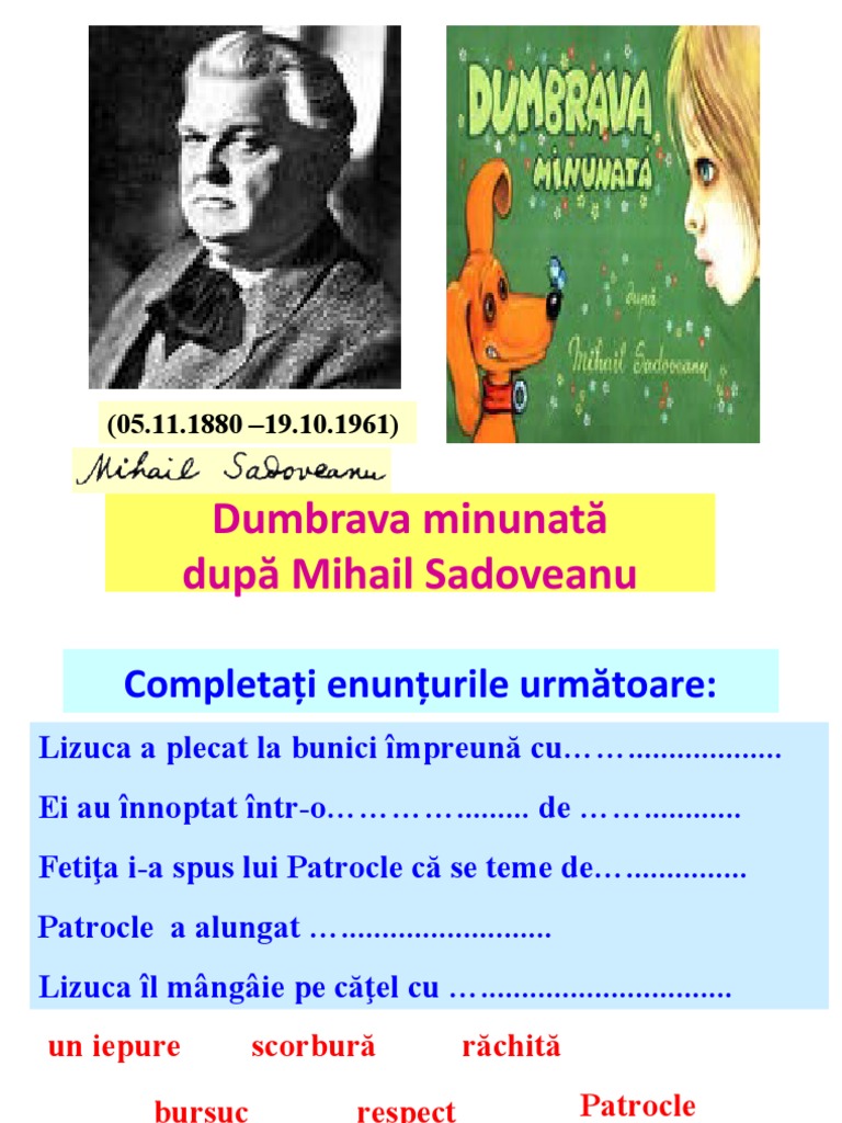 Rezumat Dumbrava Minunata Dumbrava Minunata | PDF