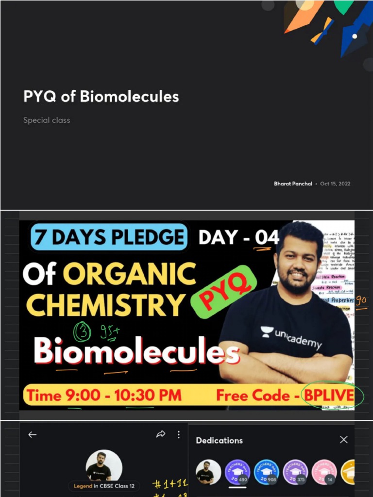 PYQ of Biomolecules With Anno PDF