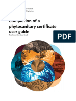 Completion of A Phytosanitary Certificate User Guide