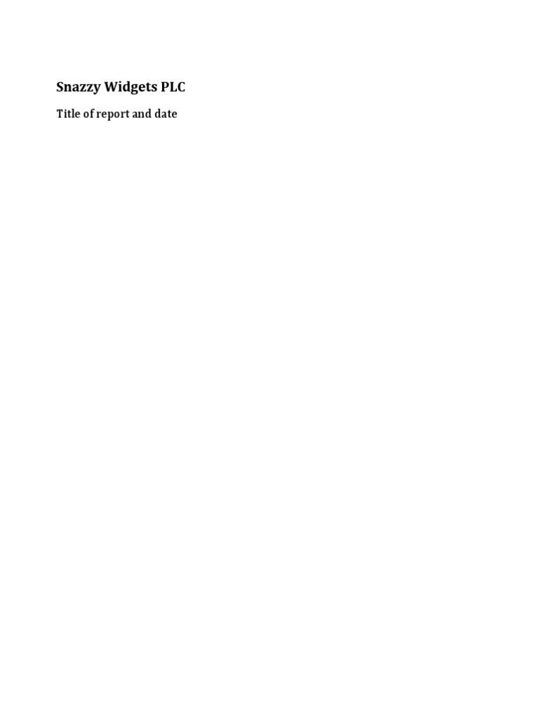 Report Template | PDF
